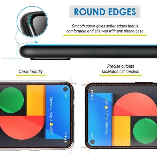 Insten Screen Protector For Google Pixel 4a 5G (2020) Tempered Glass Cover, Anti Scratch, Touch Sensitive, Case Friendly, Clear (NOT for Pixel 4a) {4}