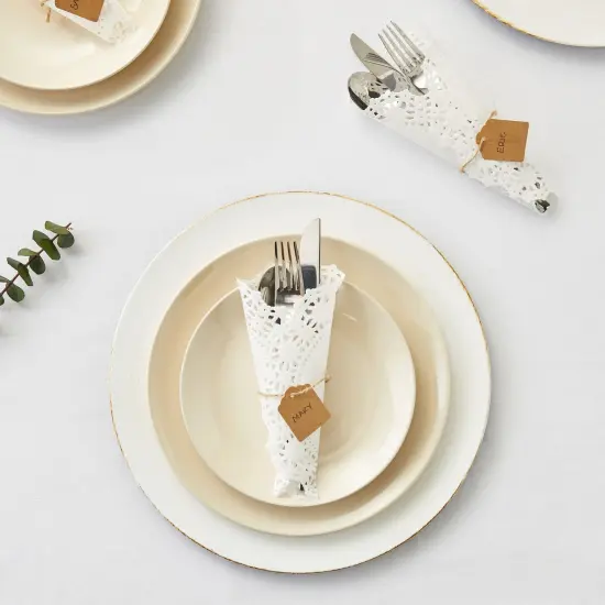 150 Pack Round White Paper Doilies Assorted Sizes for Cake, Food, Dessert - Lace Paper Placemats for Crafts, Plates, Party Table, Wedding (6.5, 8.5, and 10.5 Inch) {3}