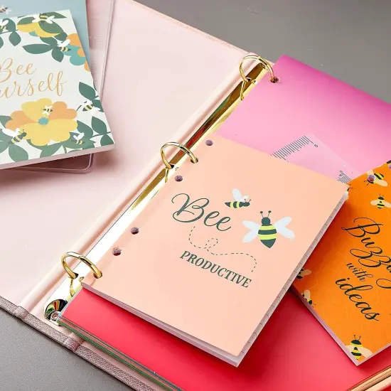 A6 Refill Paper in 6 Designs (4.13 x 5.76 in, 6 Pack) White {4}