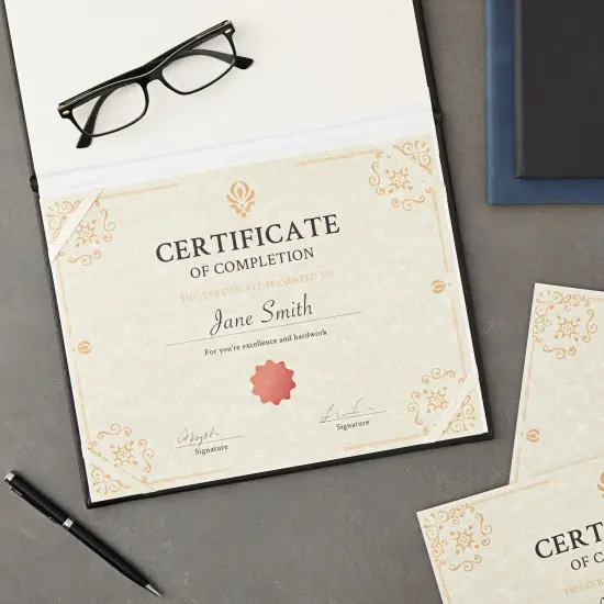 96 Sheets Parchment Paper for Certificates, Resumes, Diplomas, 90 GSM Textured Stationery, Printer-Friendly (Ivory, 8.5 x 11 In) White {3}