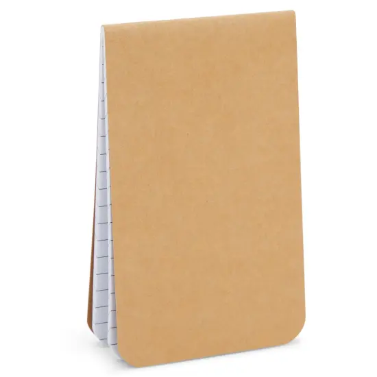12 Pack Small Pocket Notepad, Kraft Paper Cover To Do List Notebook, Memo, Top Bound, 64 Lined Pages Each (2.7x4.5 In) Brown {7}