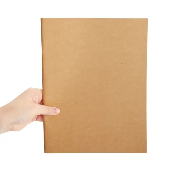 6 Pack Large Bulk Sketchbook Journals, Blank Books Notebooks for Kids, Students, Office Supplies (8.5x11 In) Brown {4}