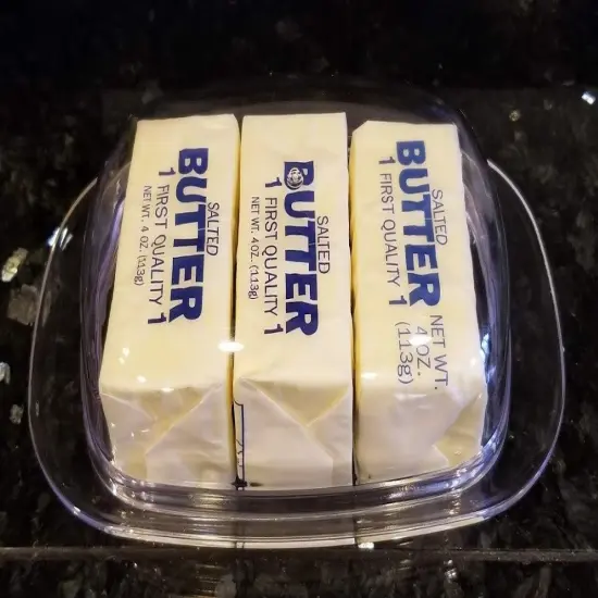 Handy Housewares Large Double-Wide Clear Acrylic Butter Serving Storage Dish with Lid {3}