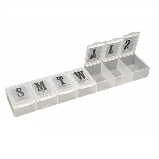 Handy Housewares 7 Day Pill Box 2 Pack Set - Keeps Your Pills Organized {3}