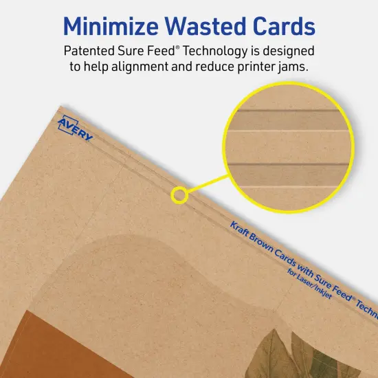 Avery Kraft Brown Postcards, 6" x 9" Rectangle Flourished Edge {4}