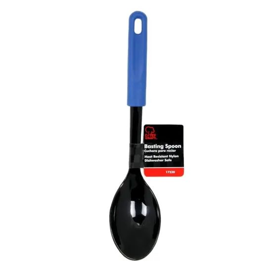 Chef Craft 11.5" Basic Heat Resistant Nylon Solid Serving Spoon Blue {6}