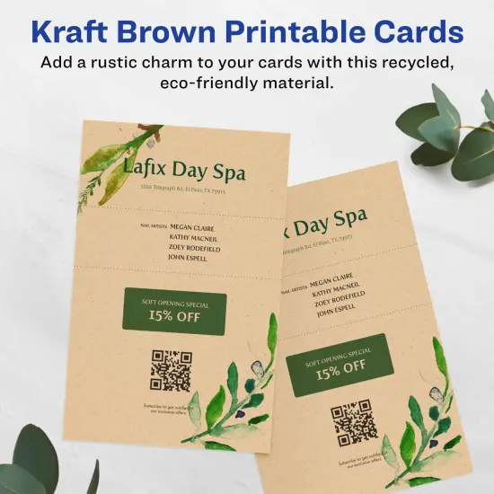 Avery 5-1/2" x 8-1/2" Rectangle, Kraft Brown Invitation Cards {2}