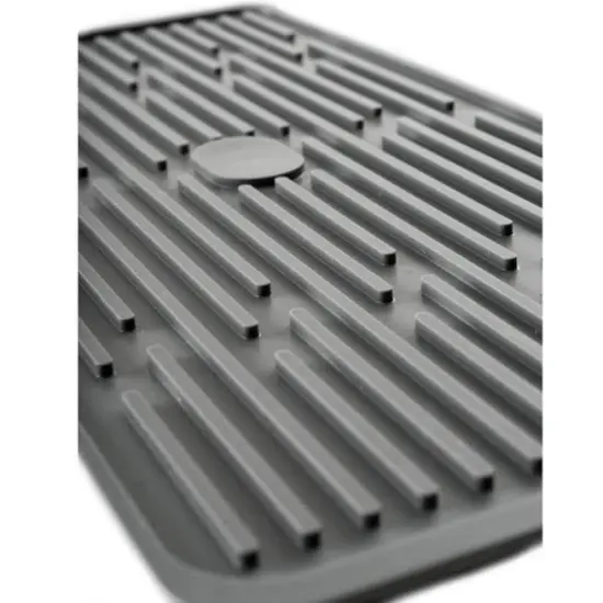 Norpro 18.5" x 8" Silicone Dish Drying Drain Mat - Grey {5}