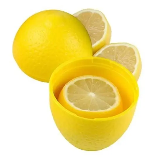 Hutzler Lemon / Lime Saver Keeper Durable Plastic Storage Container - Keeps Fresh Longer Green {4}