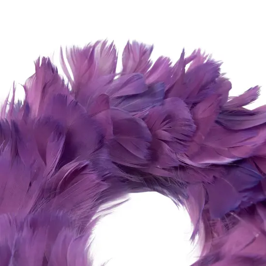 Northlight Layered Feather Christmas Wreath - 10" - Purple - Unlit {6}
