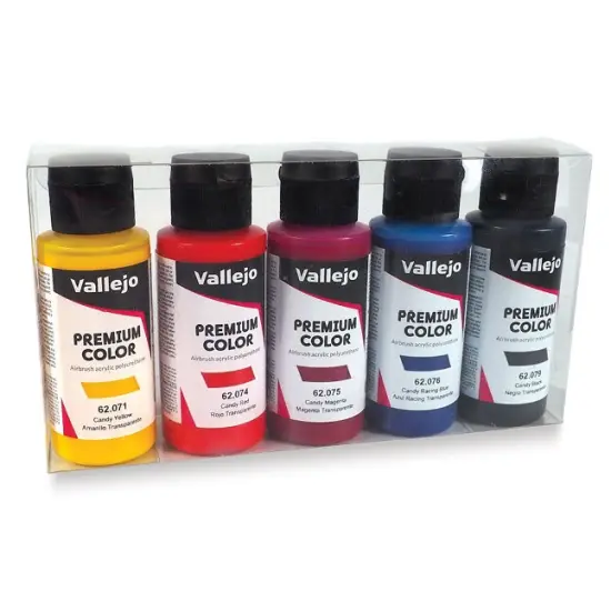 Vallejo Premium Airbrush Colors - 60 ml, Set of 5, Candy Colors {1}
