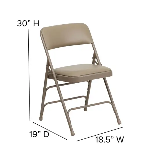 Emma and Oliver 2 Pack Home & Office Portable Party Events Padded Metal Folding Chair {9}