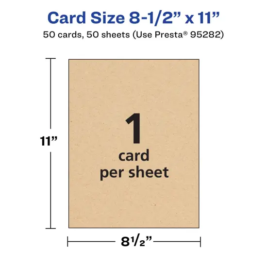 Avery 8-1/2" x 11" Rectangle, Kraft Brown Cardstock {5}