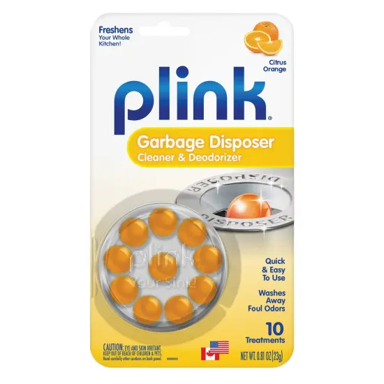 Plink Garbage Disposal Cleaner and Disposer Deodorizer 10 Treatment Pack - Orange Scent {1}