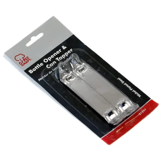 Chef Craft 2pc Sturdy Metal Bottle Opener & Can Tapper Set {6}