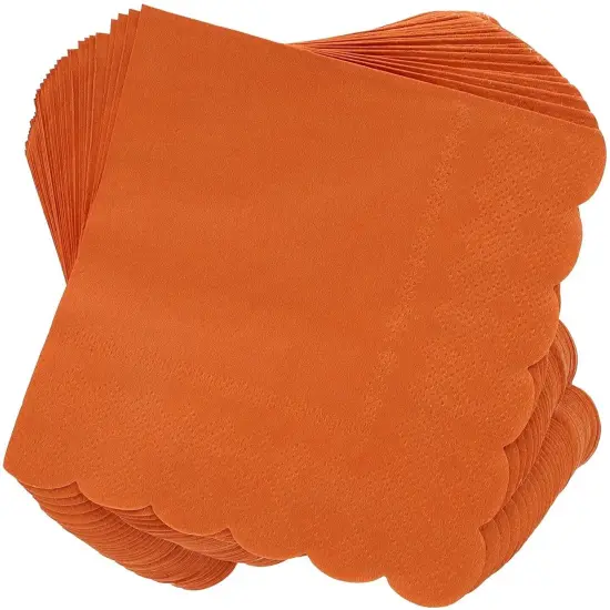 Juvale 240-Pack Bulk 2-Ply Scalloped Paper Cocktail Napkins, 6 Colors, 4.75 x 4.75 Inches Multicolor {7}