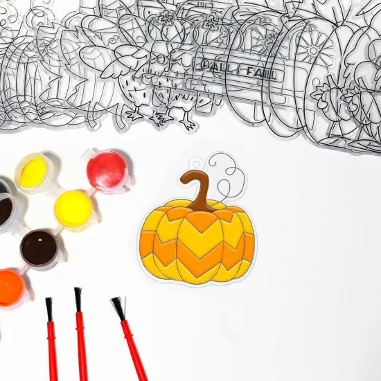 27 Sets Thanksgiving Craft Kits DIY Window Paint Art Suncatchers Craft Kits {4}