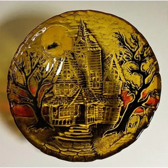 12" x 12" x 1" Haunted House Texture Glass Fusing Kiln Mold {1}