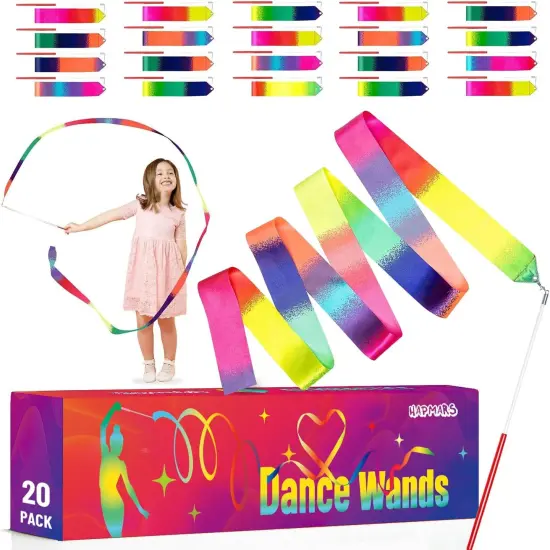 20 Pack Ribbon Dancer Wands for Kids {1}