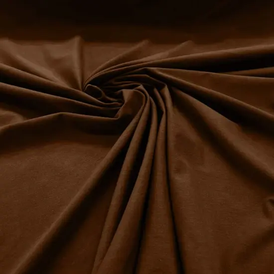 1 Yard Cotton Jersey Spandex Knit Fabric in Cinnamon Stretchy, Lightweight & Breathable 60" Width {1}