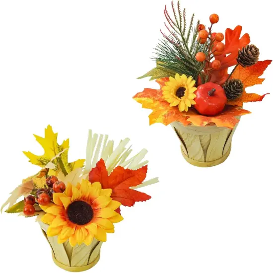 2 Pcs Artificial Fall Flower Centerpieces {1}