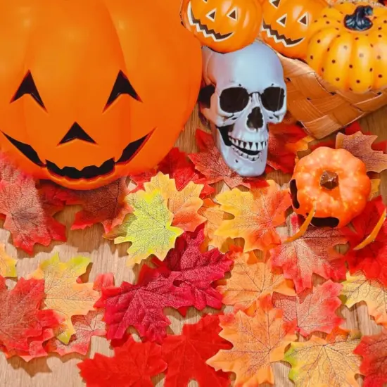 Fake Fall Leaves Decorations {3}