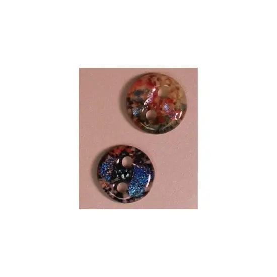4&rdquo; x 4" x 1.5" Round Holey 4 Buttons Frit Casting Glass Fusing Kiln Mold {2}