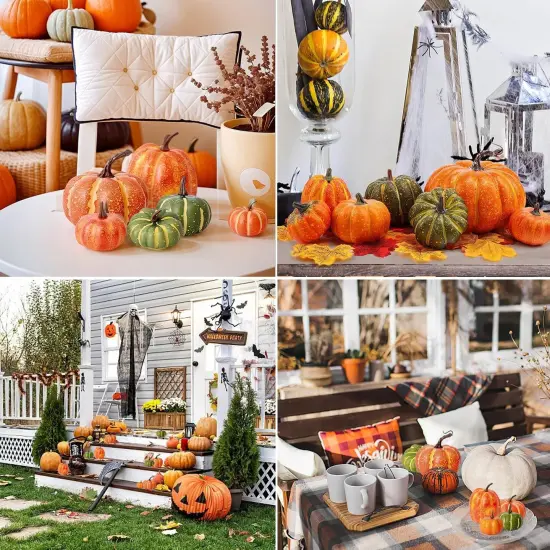 38 PCS Assorted Artificial Pumpkin Set {4}