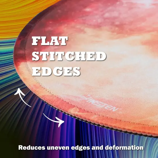 Insten Round Galaxy Mouse Pad for Home Office Gaming Computer Desk, Smooth Non Slip Rubber Moon Mat, Yellow Mars {4}