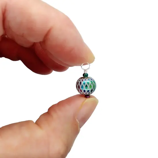 Tiny Christmas Ornaments, 8 pieces with Hooks, Miniature Glass Balls for Dollhouse Tree, Adorabilities {5}