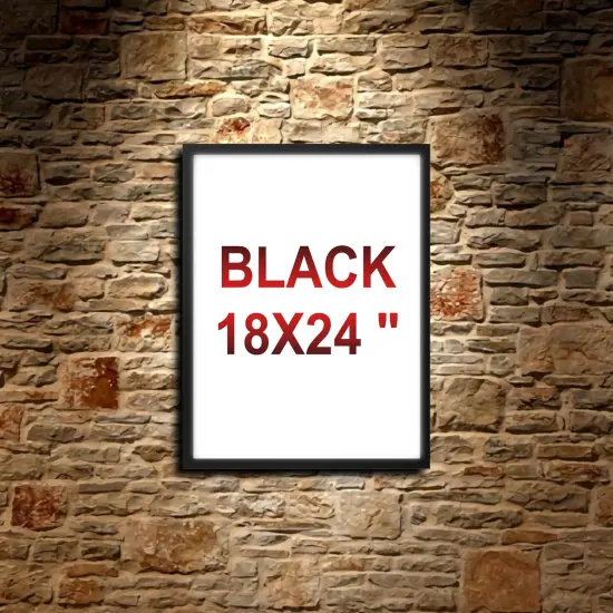 Black 9-Photo Frame, 18x24" Versatile Display with Mount & Safe Plastic Front Protection {1}