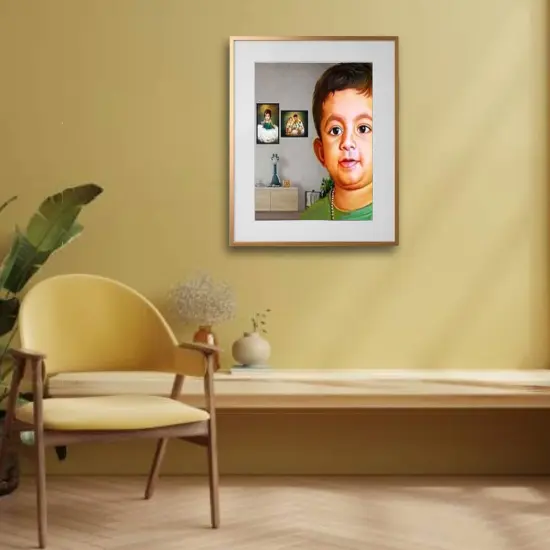 Gold Aluminum Frame with Mount, 16x20" Horizontal/Vertical, No-Nail Hanging! {5}