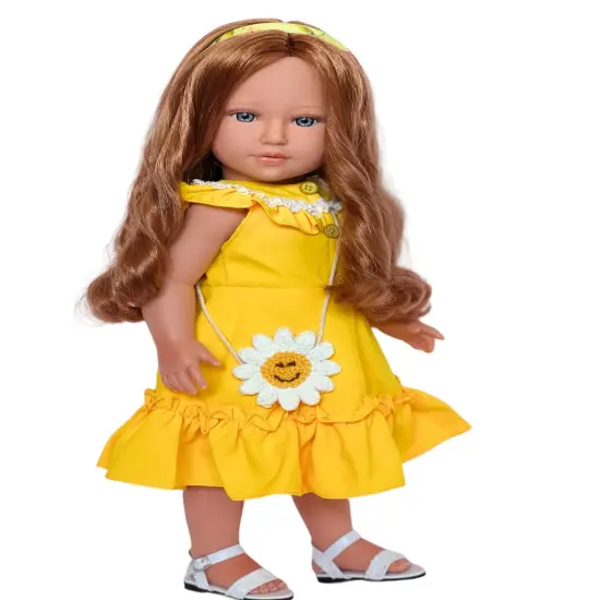 Freya: The Enchanting 18-Inch Doll with Fiery Red Hair and Mesmerizing Blue Eyes {4}