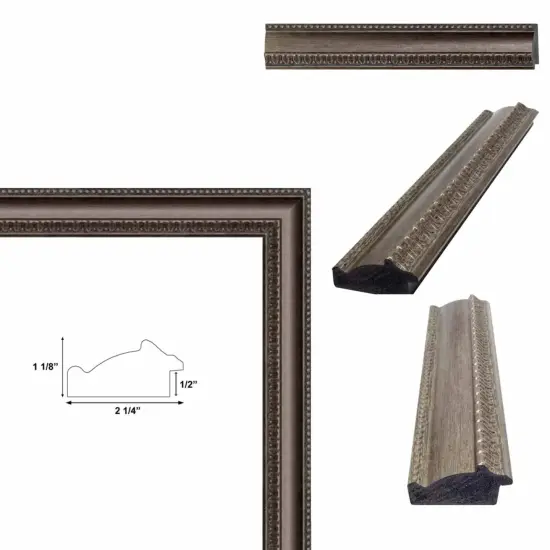 Wide Vintage Silver Traditional Picture Frame 16x24 frame {3}