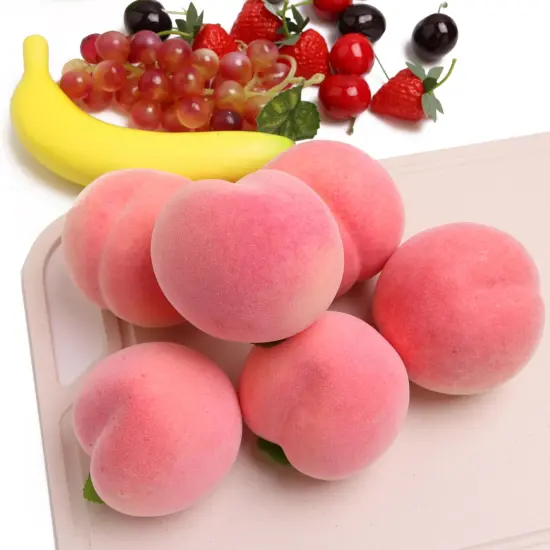 9PCS Fake Red Peach Fruit Realistic Foam Peach Fruit is Suitable for Store {5}