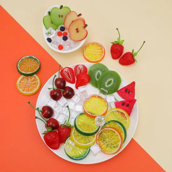 135pcs Fake Mix Fruit Decoration Artificial Strawberry Apple Lemon {5}