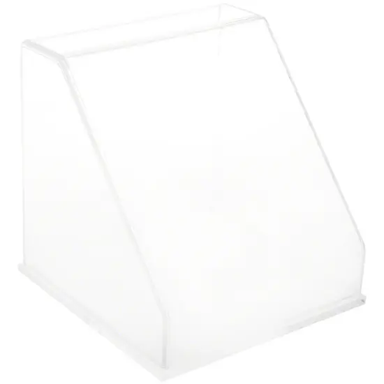 Plymor Clear Acrylic Slanted Front Display Case, 10" x 10" x 10" {1}