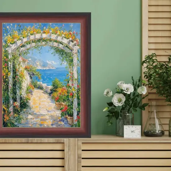 Diploma Mahogany With Gold Line Picture Frame 9x9 frame {6}