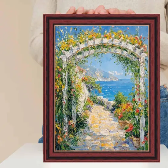 Certificate Gloss Cherry Wood Gold Lip Picture Frame 40x60 frame {1}