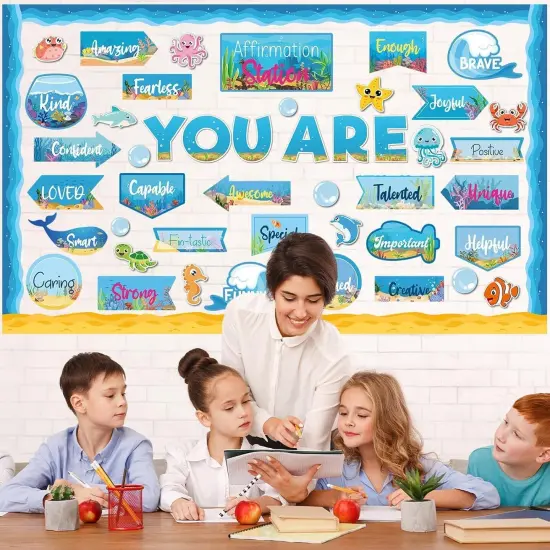 Ocean Affirmation Station Bulletin Board Set {4}