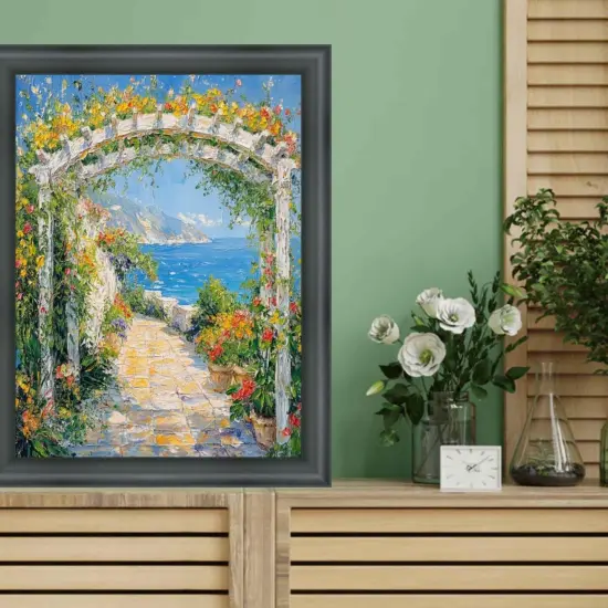 Round Matte Black Picture Frame 27x40 frame {5}