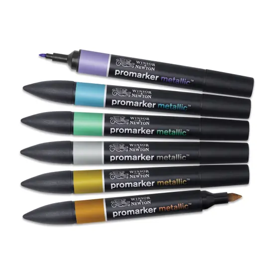 Winsor & Newton Promarker Metallic Markers - Set of 6 {2}
