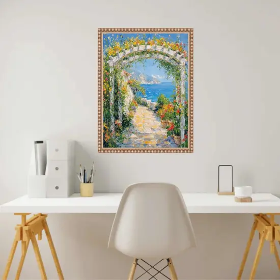 Slim Silver Leaf Beaded Picture Frame 40x60 frame {6}