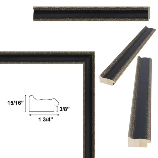 Antique Silver Black Leather Picture Frame 10x14 frame {3}