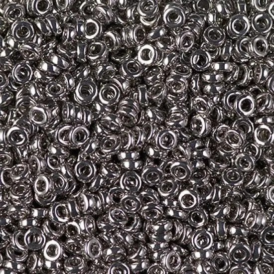 Miyuki 3mm Spacer Bead, Nickel Plated, #190, 8 grams {1}