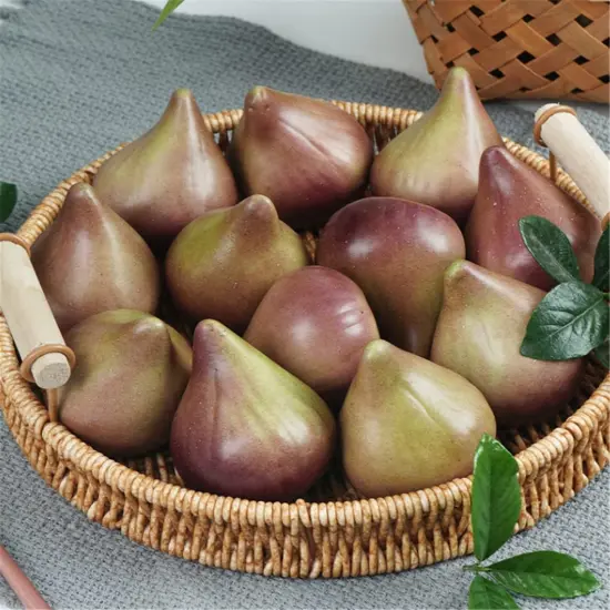 8PCS Realistic Fig Artificial Fruits {4}