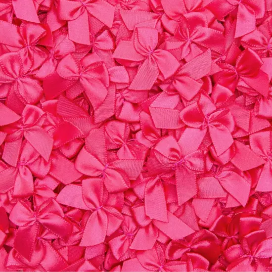 Mini Satin Ribbon Bows for Crafting (Rose Red, 1 Inch, 350-Pack) {4}