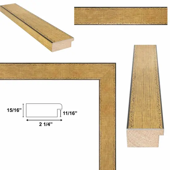 Wide Antique Gold Copper Bronze Picture Frame 12x15 frame {3}