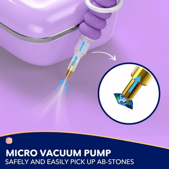 E-Painter for Diamond Painting - Pink - Wireless Pen with Vacuum Pump - Accessories for Setting AB Stones Without Wax - Diamond Painting Pen {3}