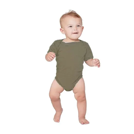 Bella + Canvas&reg; Infant Triblend Short Sleeve One Piece - 134B Peach Triblend {4}